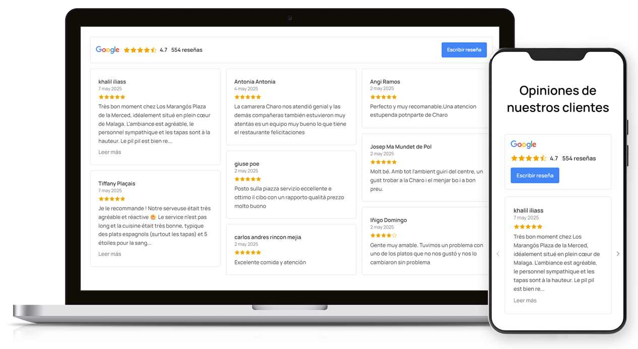añadir reseñas google web